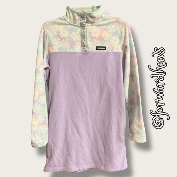 Girls Lands’ End Fleece Pullover Dresses – Size XL (14/16) - Picture 6 of 11